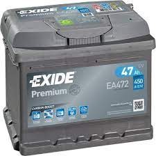 EA472 EXIDE akku Premium 47Ah, 450 A, J+ 207x175x175mm EXIDE 