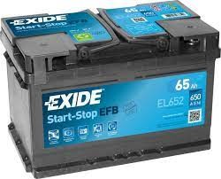EL652 EXIDE akku EFB 65Ah, 650 A, J+ 278x175x175mm EXIDE 
