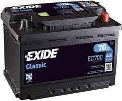 EC700 EXIDE akku Classic 70Ah, 640 A, J+ 274x175x190mm EXIDE 