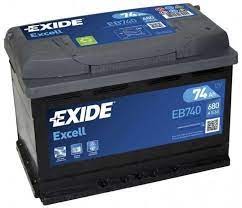 EXIDE akku Excell 74Ah, 680 A, J+ 278x175x190mm