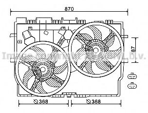 FT7584 ventilátor  Ducato IV 2.3/3.0 JTD* +AC 08/06- LKQ 