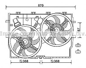FT7586 ventilátor  Ducato IV 2.3/3.0  -AC 08/06- LKQ 