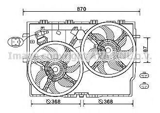 FT7587 ventilátor  Ducato IV 2.0 JTD * +AC 06/11- LKQ 