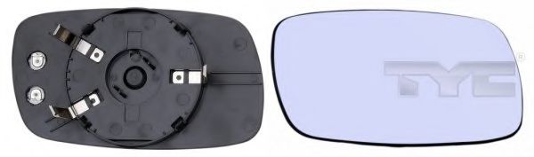 VTK-325-0008-1 Tükörlap cserélhető bal, aszf.,fűthető (94.9-től) IHAROS 