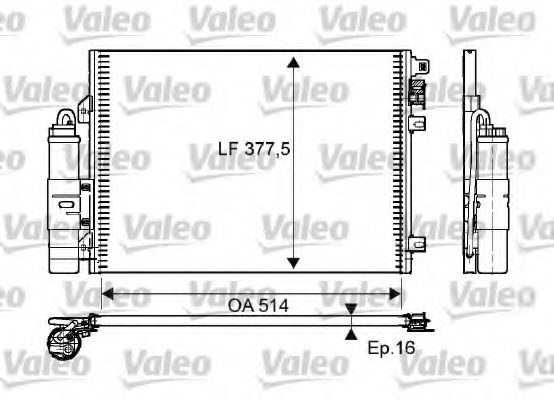 HLK-814051 Légkondihűtő szűrővel (1.4,1.6)  VALEO IHAROS 
