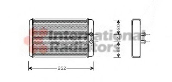 FRA-V17006265 Fűtőradiátor, merőleges kivezetéssel (99-) IHAROS 