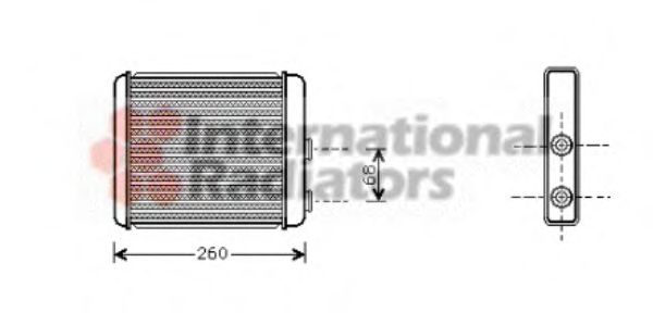 FRA-V37006259 Fűtőradiátor (210x184x25 Delphi tip.) IHAROS 