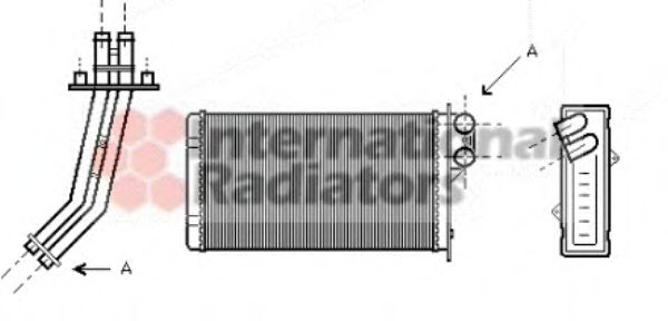 FRA-V43006170 Fűtőradiátor (VALEO-tip. cső toldattal) IHAROS 