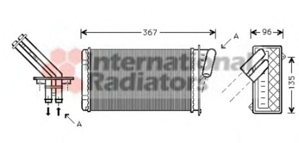 FRA-V43006203 Fűtőradiátor (BEHR tip.) IHAROS 
